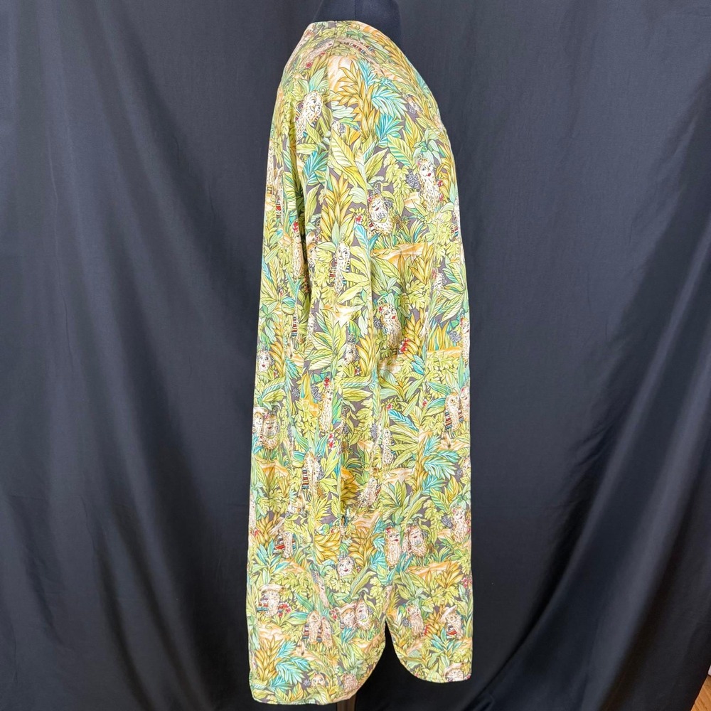 Vintage 90s Charles Goodnight Cotton Novelty Peanut Fiesta Jungle Nightshirt OS - Picture 6 of 13